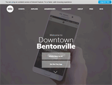 Tablet Screenshot of downtownbentonville.org